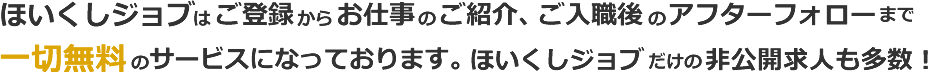 ほいくしジョブは無料で非公開求人多数